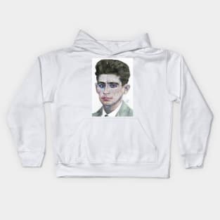 FRANZ KAFKA watercolor portrait .4 Kids Hoodie